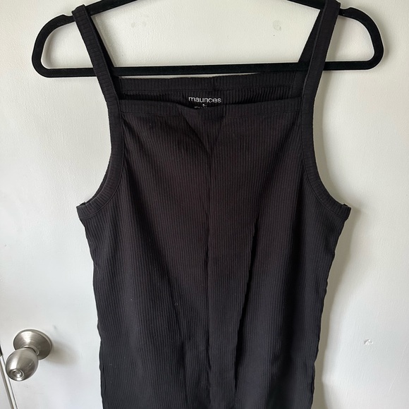 Maurices Black Sleeveless Fitted Tank Top - Picture 1 of 1